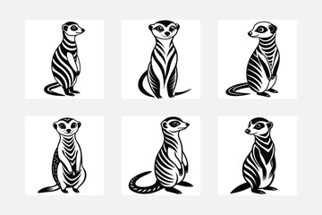 Fototapeta premium Meerkat illustration bundle
