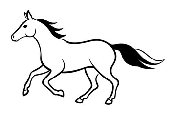 horse silhouette vector illustration