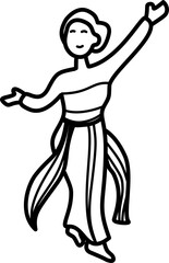 Tradisional day indonesia independence day illustration vector