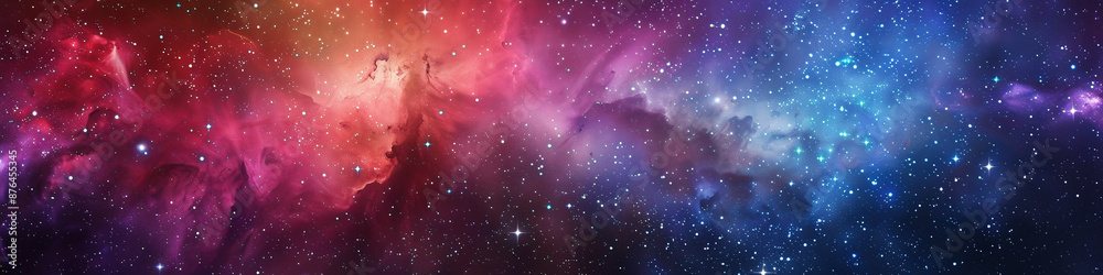 Wall mural abstract background with universe clouds