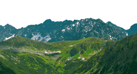 mountain landscape. Isolated 