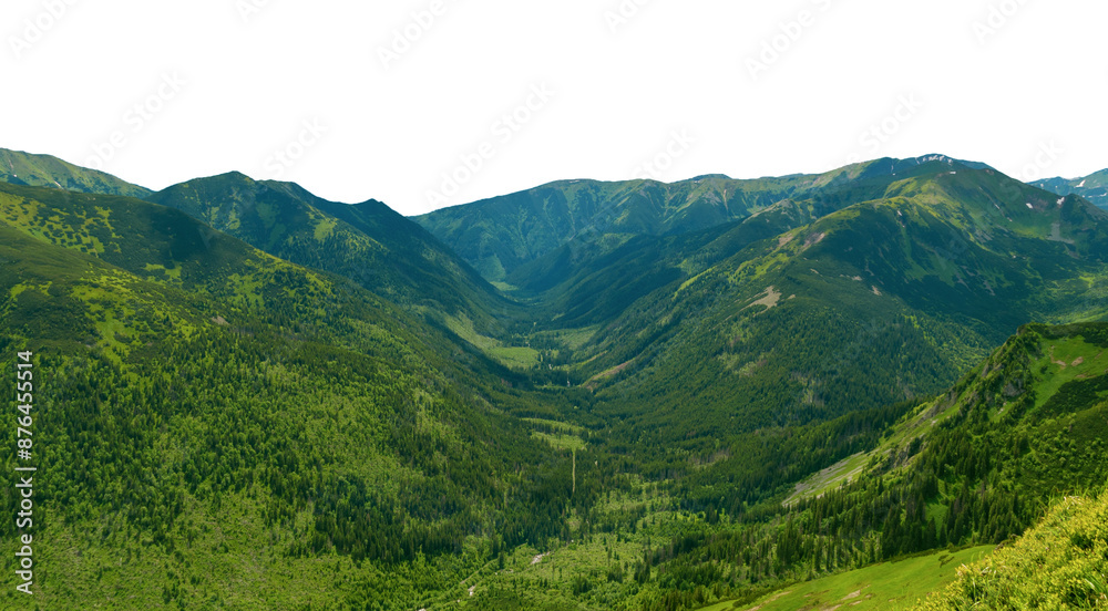 Wall mural mountain landscape. Isolated 