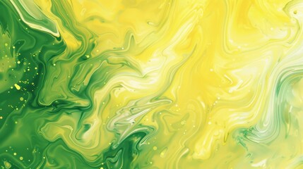 Liquid green and yellow abstract wallpaper for design, covers, advertising, templates, banners and posters