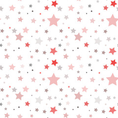 Red star on white background. red star seamless pattern.
