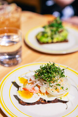 Danish smorrebrod traditional open sandwich