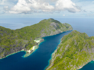 Tropical landscape of Islands in El Nido, Palawan. Philippines.