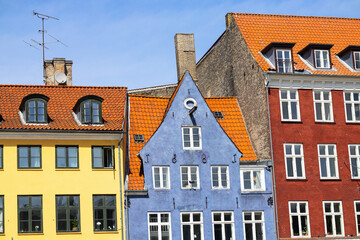 Colorful old houses in Copenhagen
