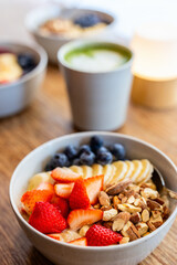 Smoothie bowl with fresh fruits
