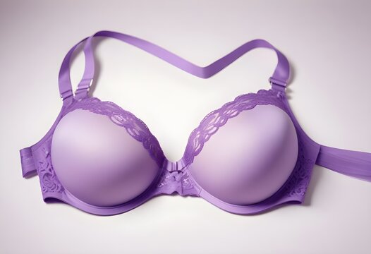 Violet bra isolated on a white background
