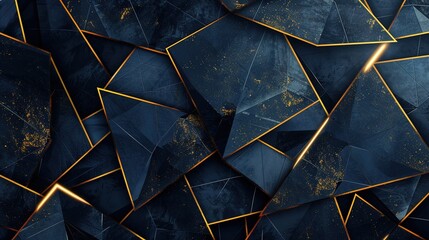 Elegant_dark_blue_background_with_golden_geometric_lines_generative_ai_image