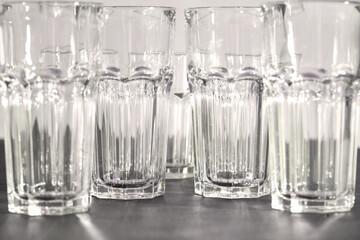 Bistro style glass tumblers