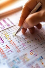 Doctor Analyzing Allergy Test Results on Medical Chart in Office Setting for Health Diagnosis