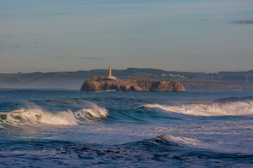 Mouro island lighthouse, Spain