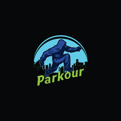 parkour logo design concept 