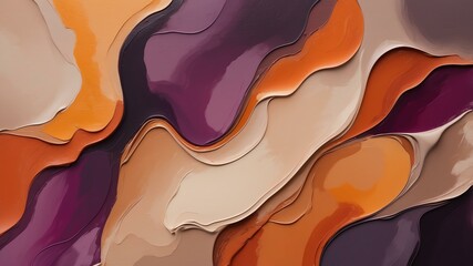 abstract color palette wallpaper with plum burnt orang background
