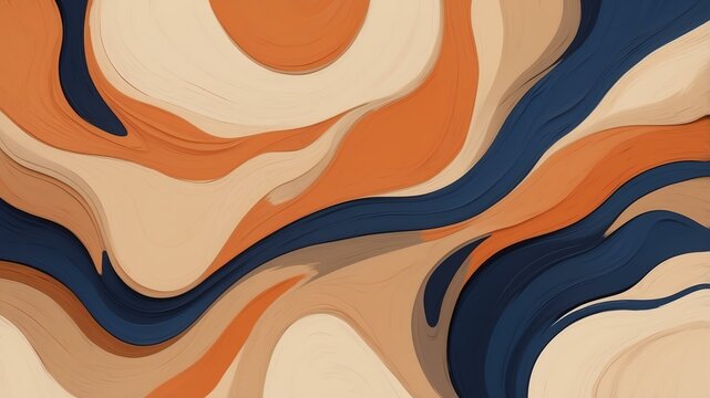 abstract color palette wallpaper with burnt orange nav background