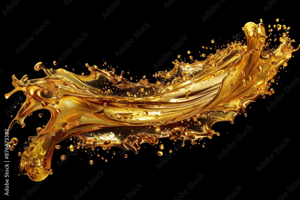 Poster a close up of a liquid wave on a dark background, great for abstract art or design use