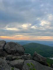 sunset in the mountains