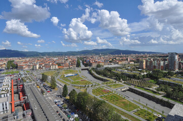 Fototapeta premium Aerial view of Turin