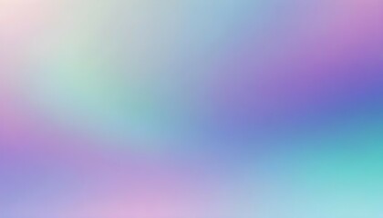 Obraz premium Blue, purple, green gradient. Soft pastel color gradient. Holographic blurred abstract background