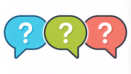 Question mark, faq Q & A , question bubble icon model isolated white background
