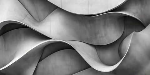 Abstract fluid concrete waves modern form contemporary architecture fluidity design concept
