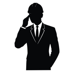 The engineer should be depicted in a professional pose, isolated on a high-resolution white background 