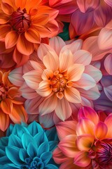 Obraz premium A vibrant bouquet of mixed flowers