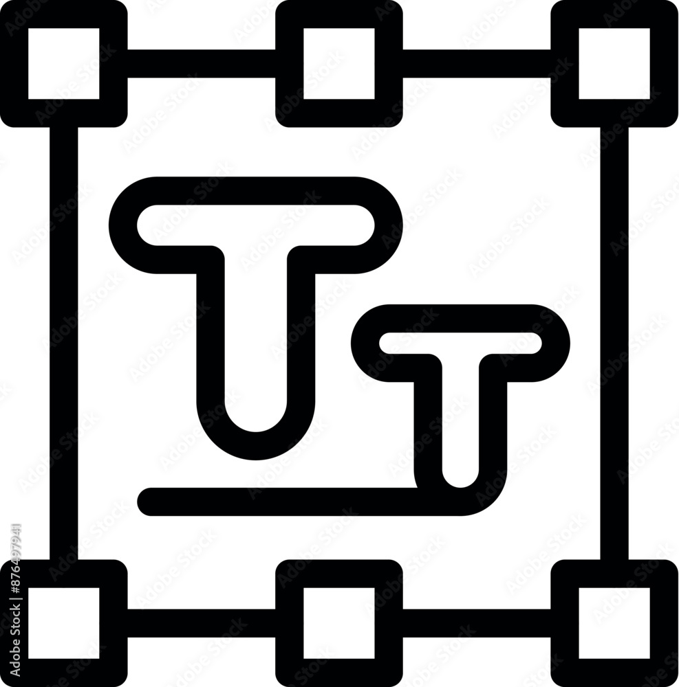 Poster icon of a text alignment tool for editing digital documents, useful for user interface design