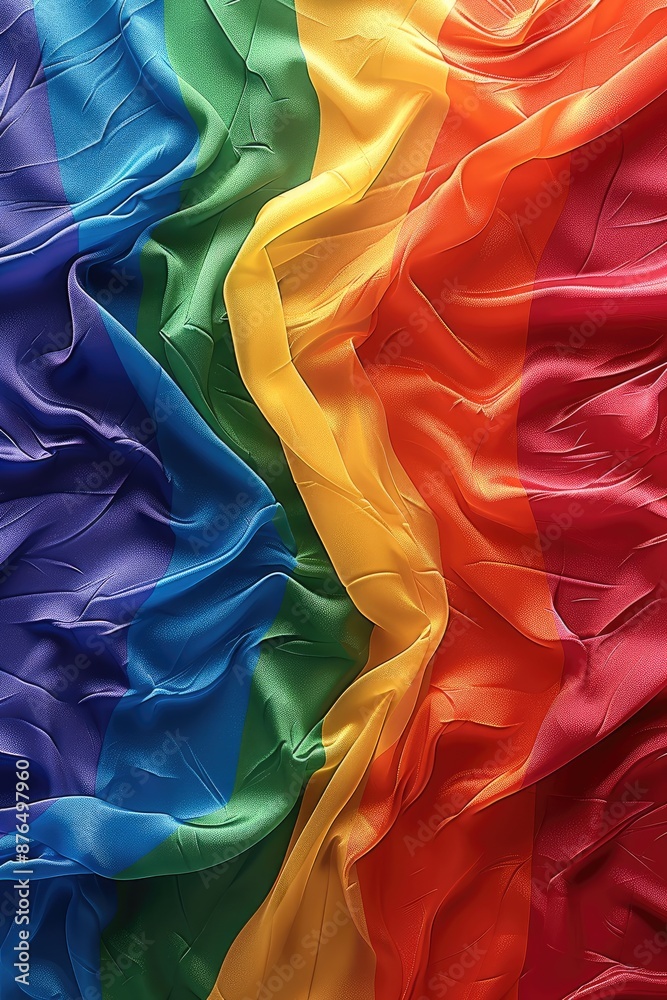 Aufkleber an abstract background with gay pride colors. generative ai.