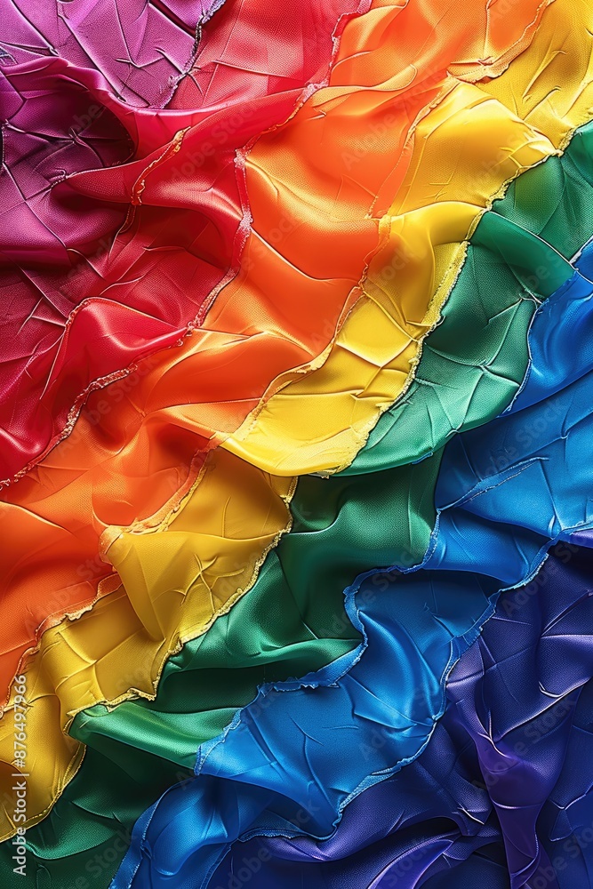 Aufkleber An abstract background with gay pride colors. Generative AI.