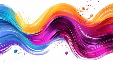 a of hair gloss, styling aid, flat design, vibrant palette, isolated on white background