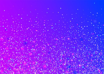 Rainbow Tinsel. Glare Concept. Falling Dust. Hologram Sparkle. Pink Happy Paper. Party Serpentine. Laser Isolated Backdrop. Modern Banner. Blue Rainbow Tinsel