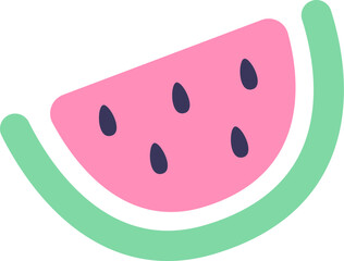 Watermelon Slice Hand Drawn