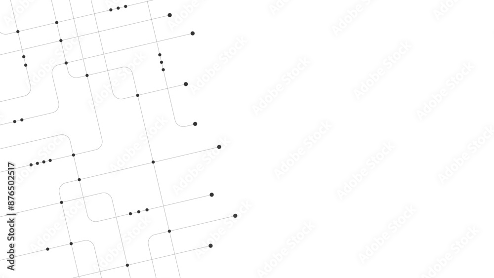 Poster Abstract digital background. Technology background with crossed lines and dots.