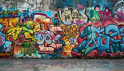 Urban Street Art: Vivid Graffiti and Dynamic Murals