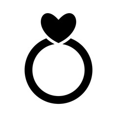 Love ring silhouette icon with simple and modern design