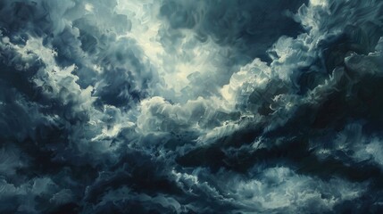 Fototapeta premium Dark storm clouds bringing rain