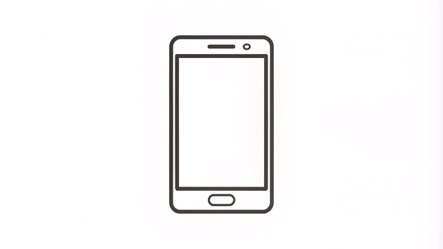 blank business grafic resource illustration isolated smartphone tablet unit line art minimalisti black bold