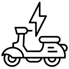 Electric Scooter Icon