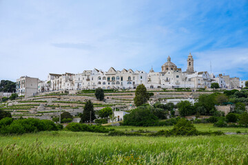Fototapeta premium View of the white city of Locorotondo in Puglia