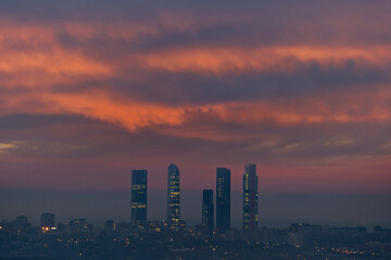 Fototapeta premium CBD Madrid Cuatro Torres Business Área