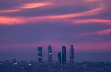 Fototapeta premium CBD Madrid Cuatro Torres Business Área