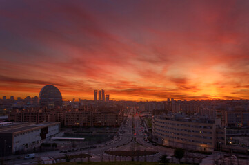 Fototapeta premium CBD Madrid Cuatro Torres Business Área