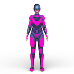Fototapeta premium サイバーウーマン 3DCGレンダリング