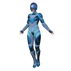 サイバーウーマン　3DCGレンダリング