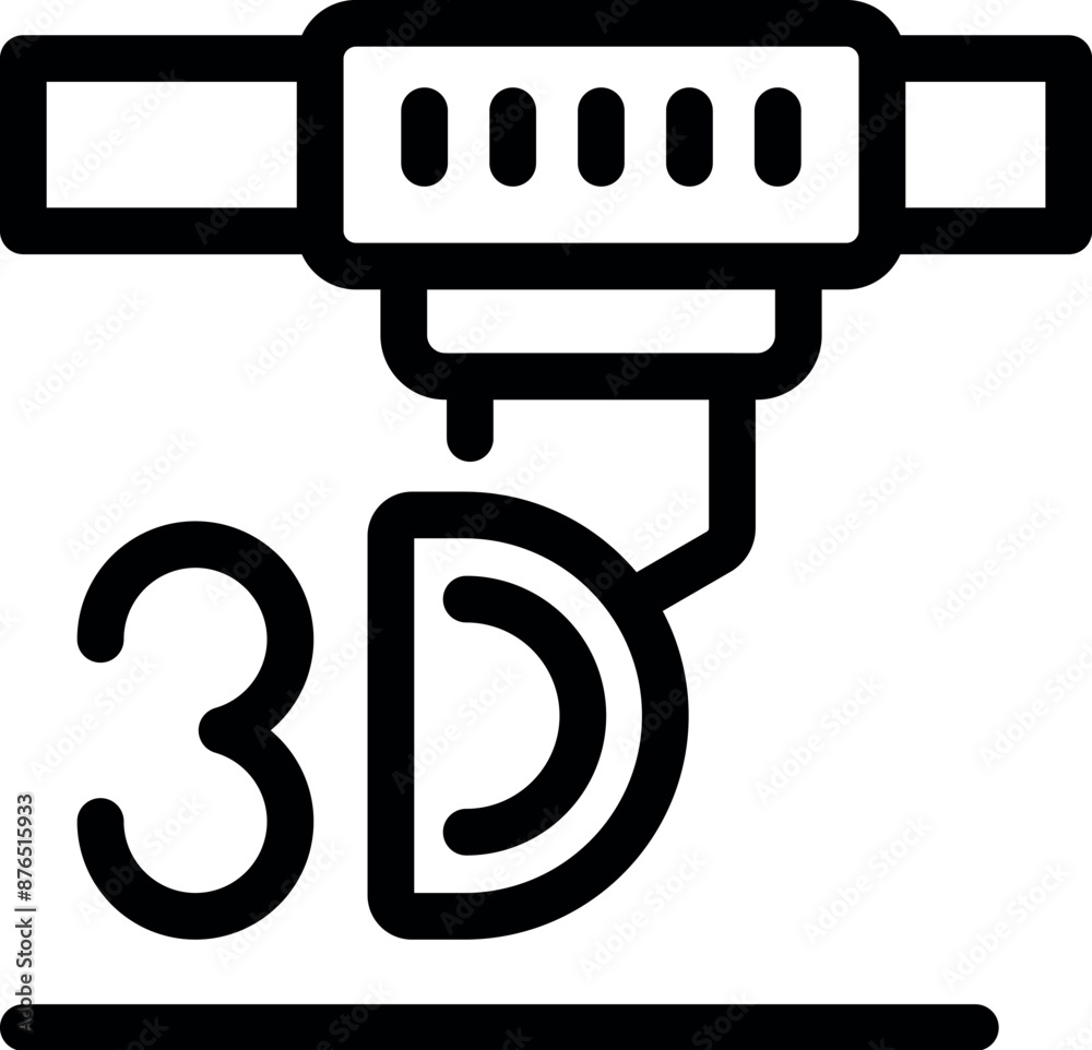 Poster 3d printer is creating a three dimensional object from a digital model