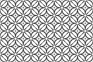 Seamless Geometric Checked Black and White Pattern.