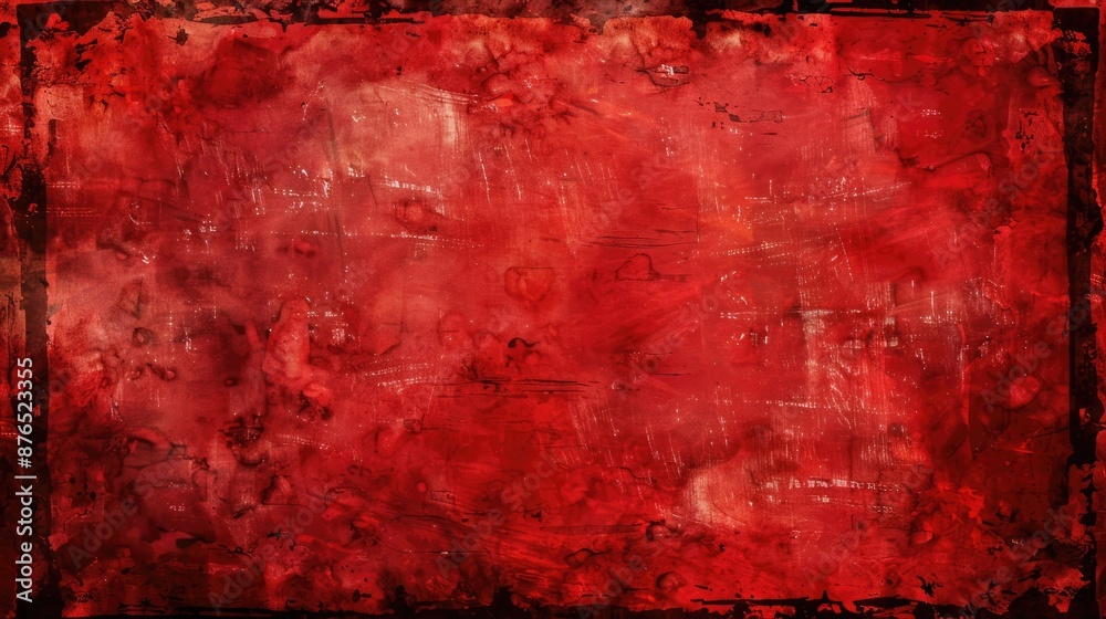 Canvas Prints Red grunge paper with a stained frame texture