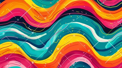 vibrant color lines pattern 